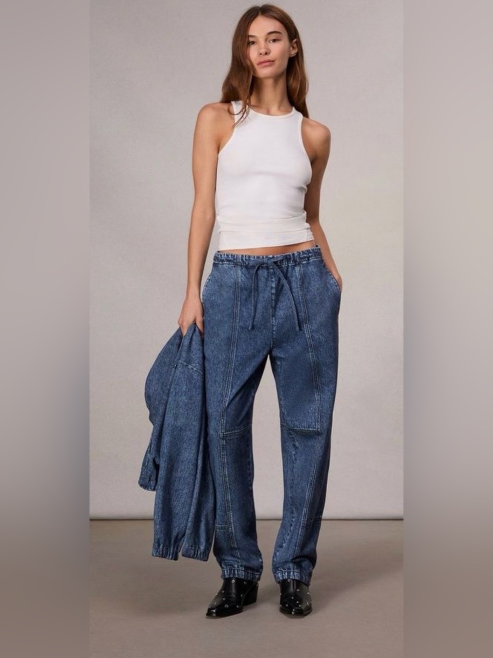 Rag & Bone miramar fleece terry Jordan pant topaz